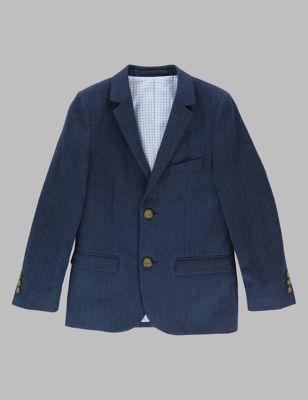 Linen Blend 2 Button Jacket &#40;5-14 Years&#41;